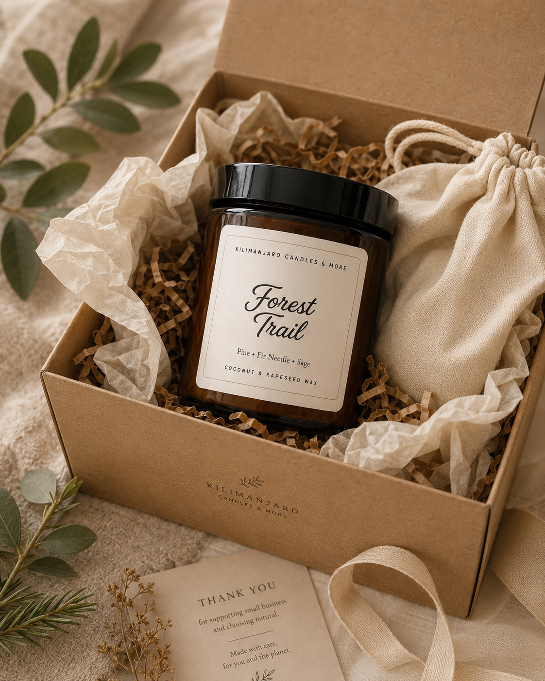 Forest Trail Candle – 190g | Vegan | Handmade in the UK
