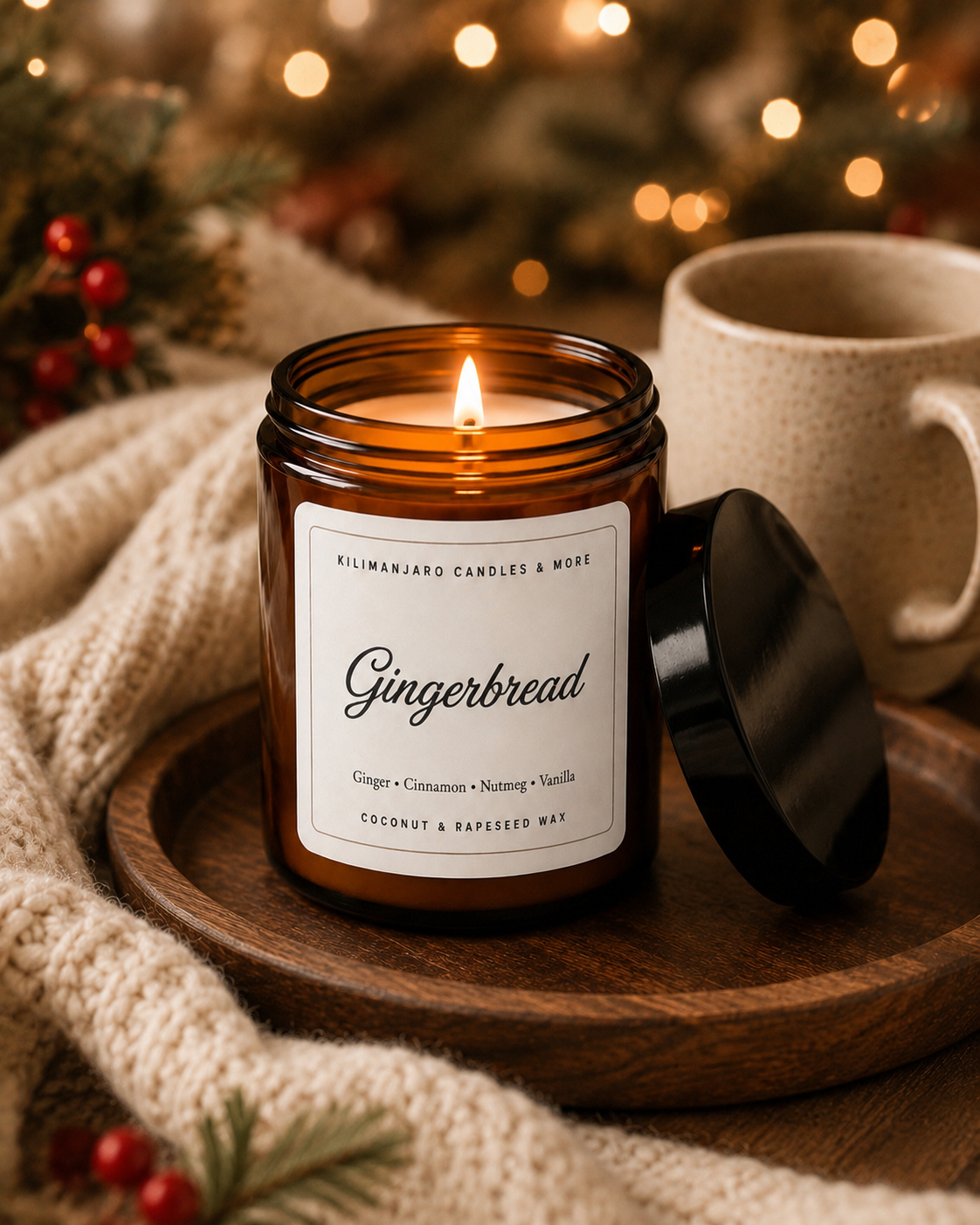 Gingerbread Candle – 220g | Vegan | Handmade in the UK