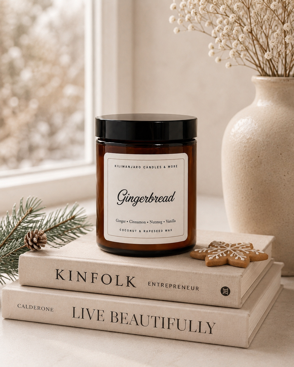Gingerbread Candle – 220g | Vegan | Handmade in the UK