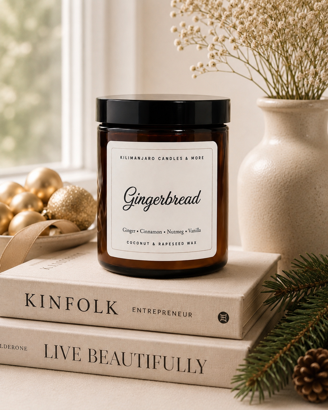 Gingerbread Candle – 220g | Vegan | Handmade in the UK