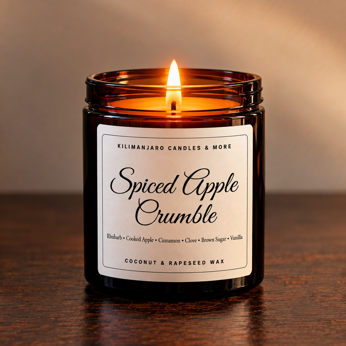Spiced Apple Crumble | Wild Rhubarb & Cinnamon | Rapeseed & Coconut Wax Candle