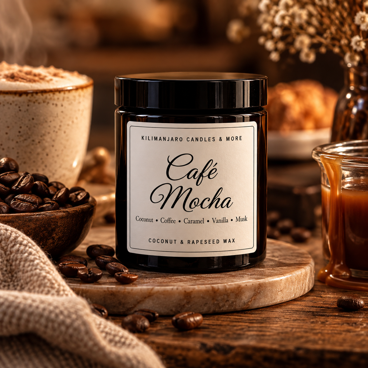 Café Mocha | Coffee Mocha | Coffee Scented Rapeseed & Coconut Wax Candle