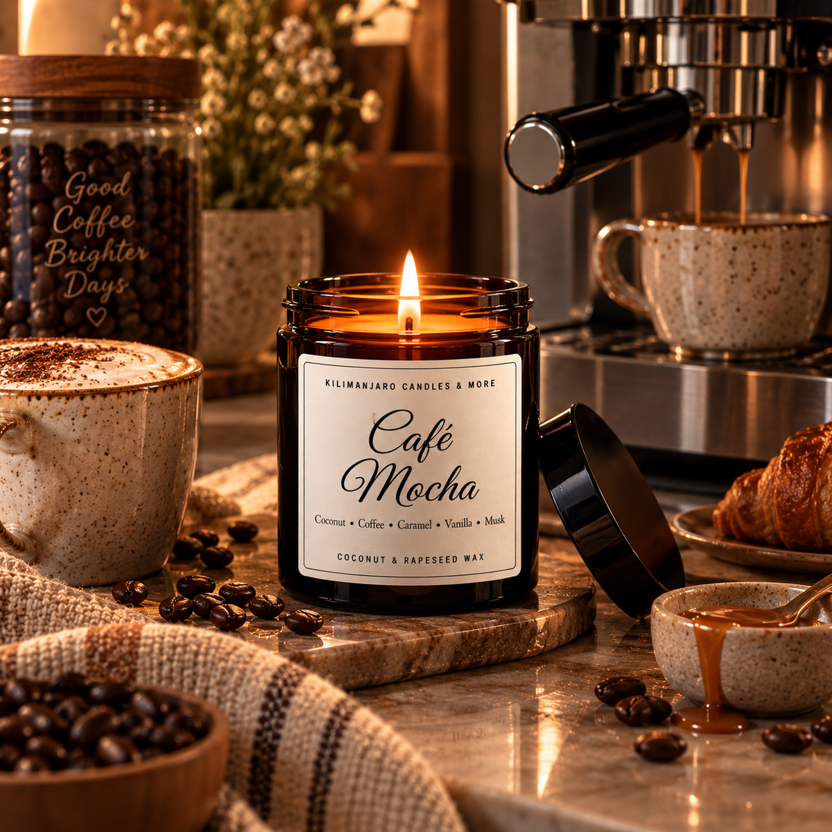 Café Mocha | Coffee Mocha | Coffee Scented Rapeseed & Coconut Wax Candle