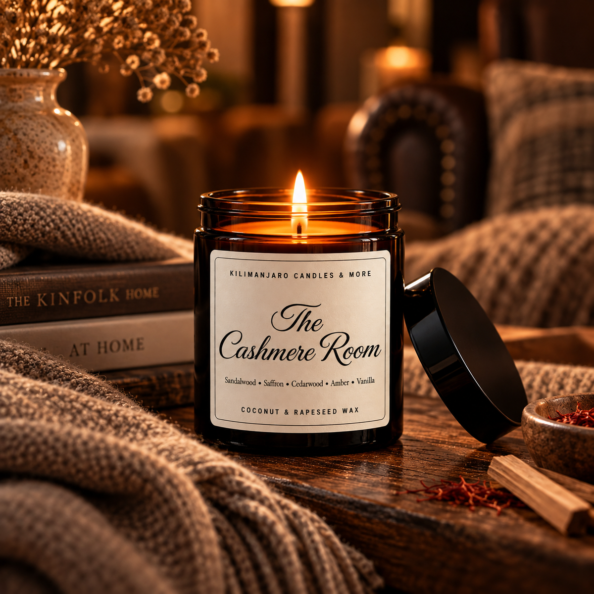 The Cashmere Room | Warm Woods & Cashmere | Rapeseed & Coconut Wax Candle