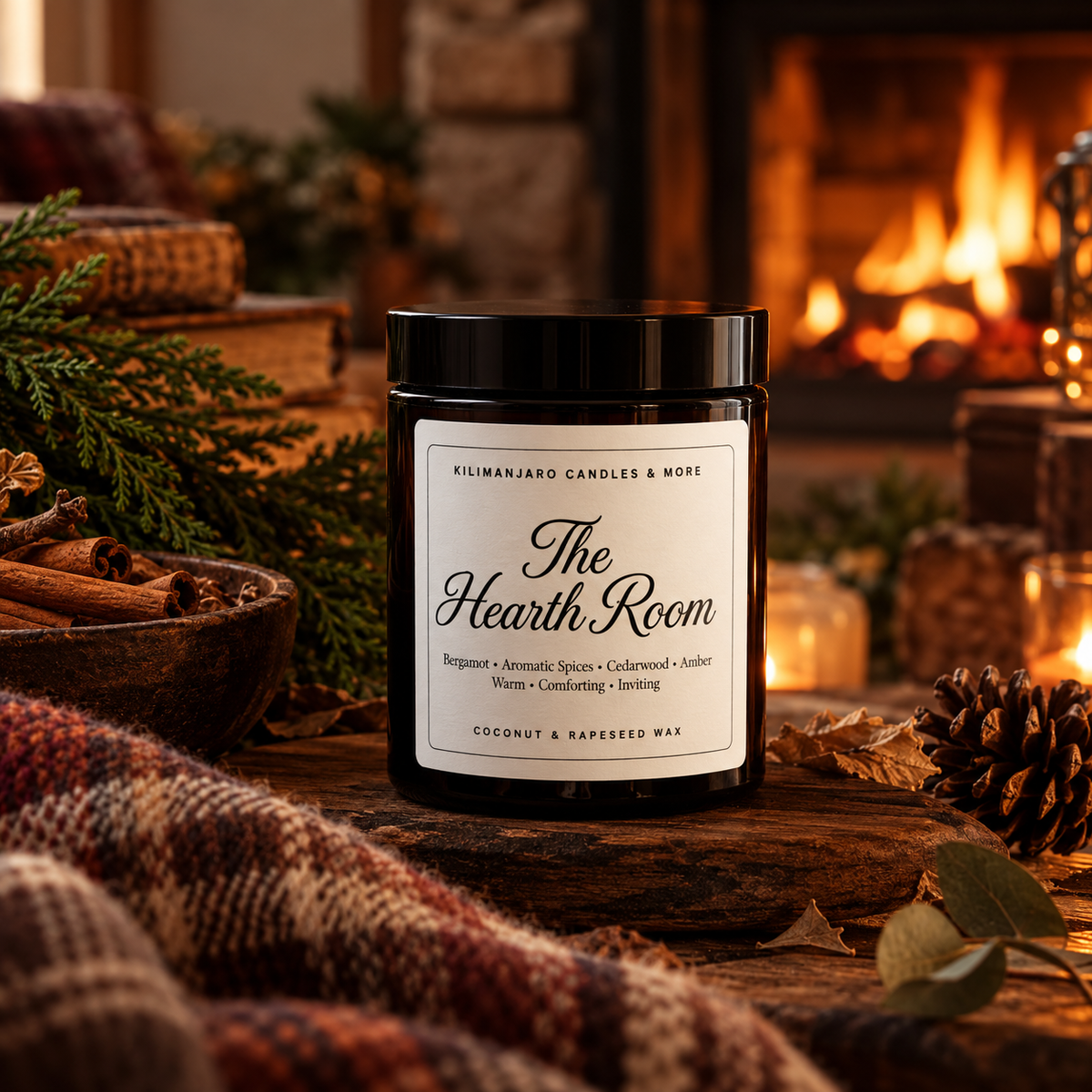 The Hearth Room | Nights by the Fire | Rapeseed & Coconut Wax Candle