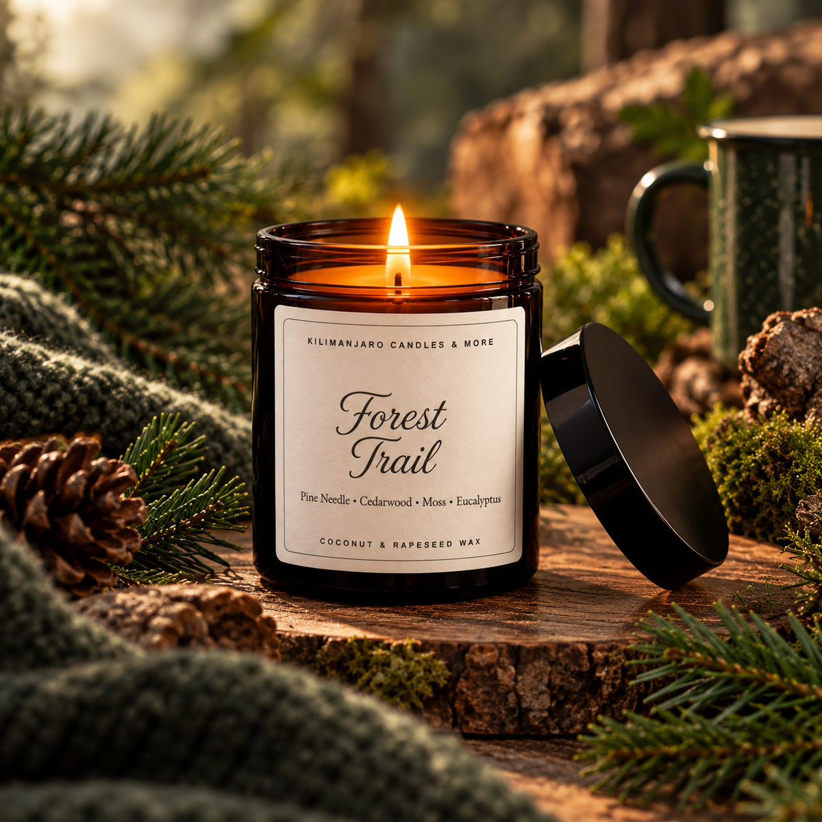 Forest Trail | Nordic Cedar | Rapeseed & Coconut Wax Candle