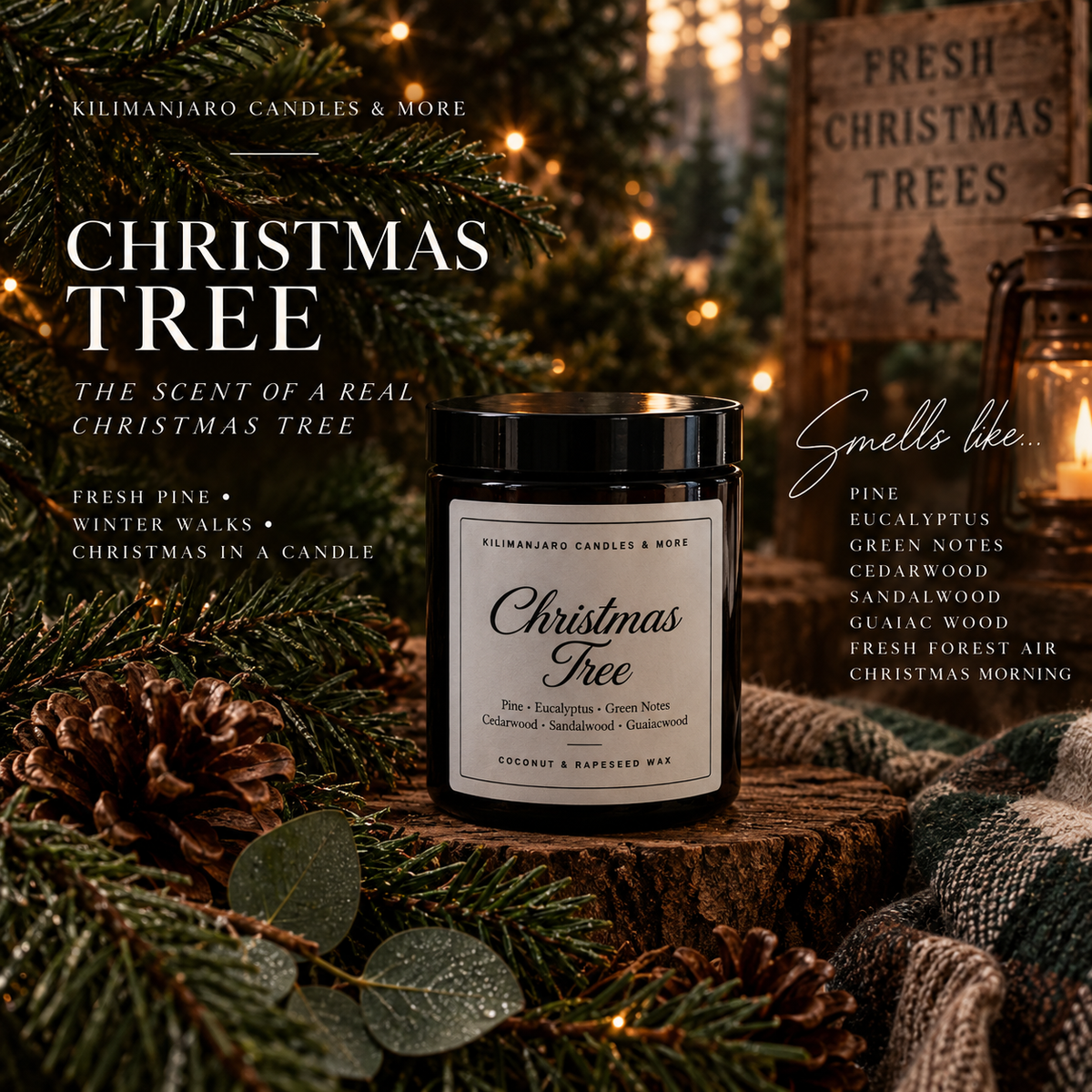 Christmas Tree | Fresh Pine & Cedarwood Christmas Candle